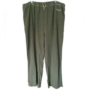Woolrich Green Red White Plaid Pajama Lounge Pants With Drawstring Size XXL